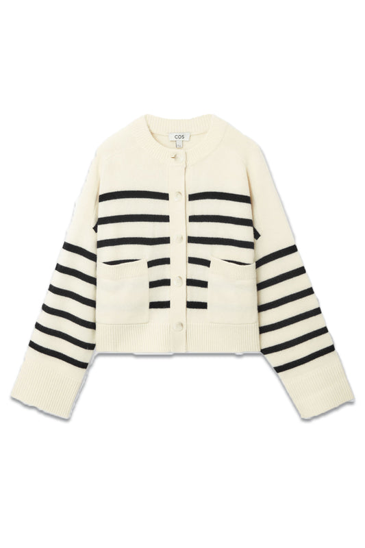 Wool Crew-neck Caridgan