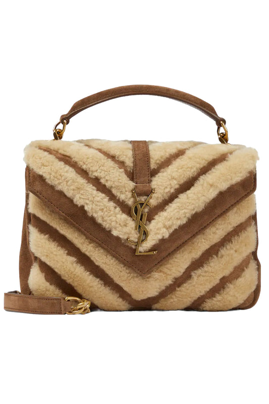 Collège Medium Shearling Shoulder Bag