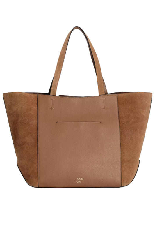 Suede Brown Tote Bag