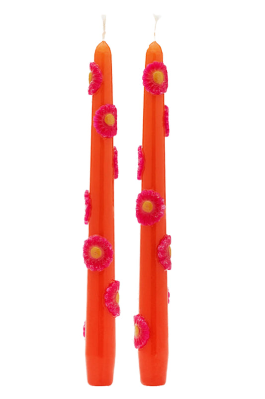 Floral Candles Set of Two