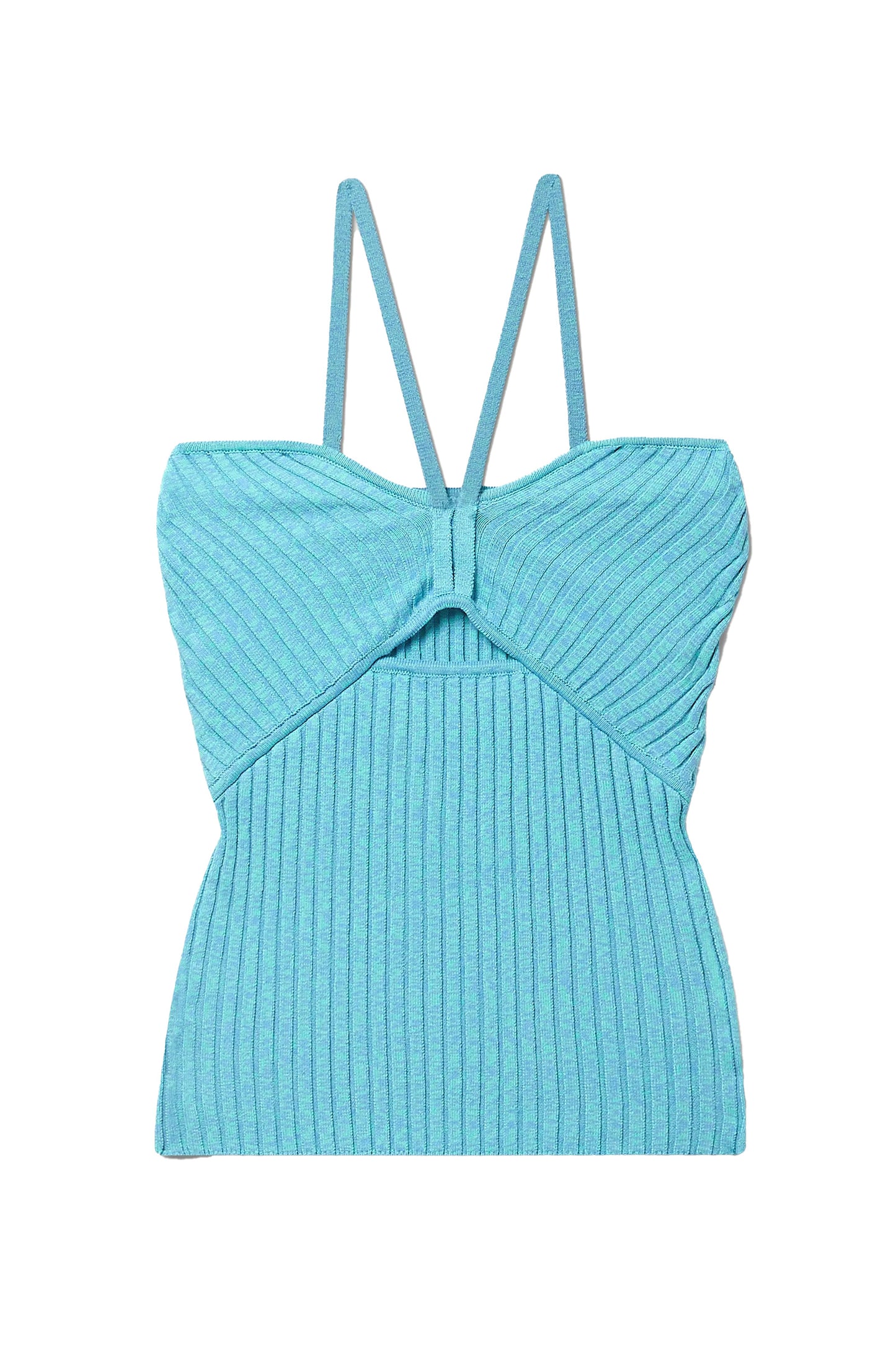 Odil Cutout Ribbed Stretch-Cotton Tank