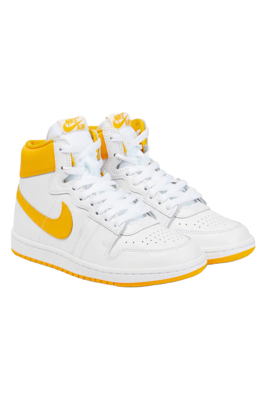 Air Jordan 1 University Gold White High-top Leather Sneakers