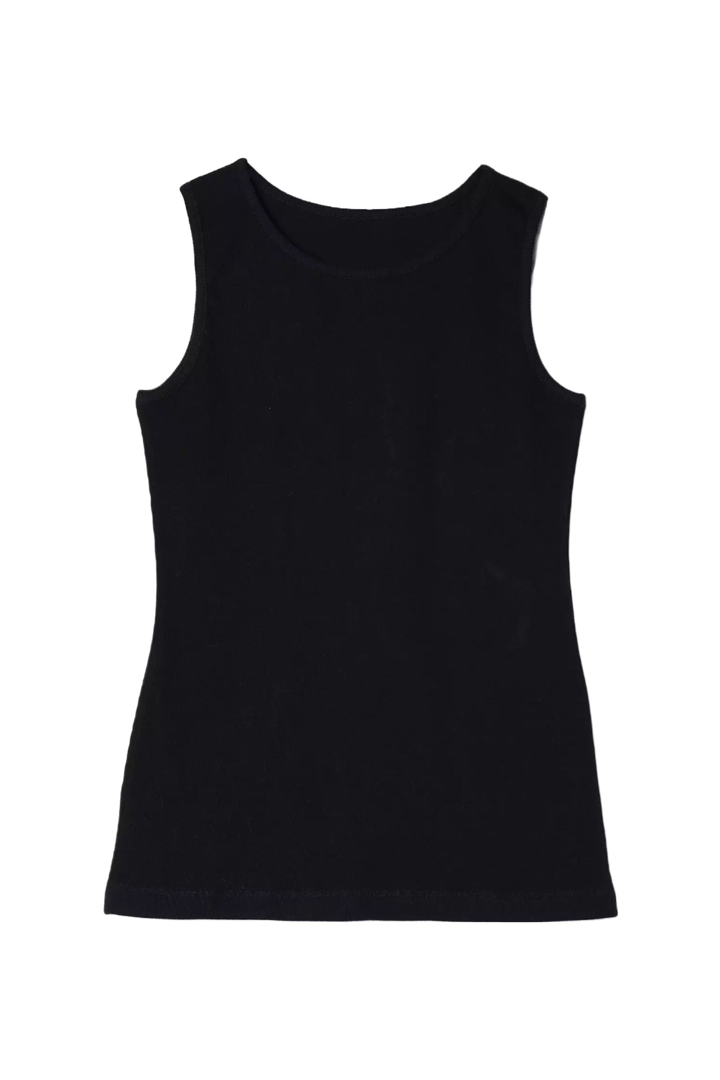 Black Rib Racer Vest Top