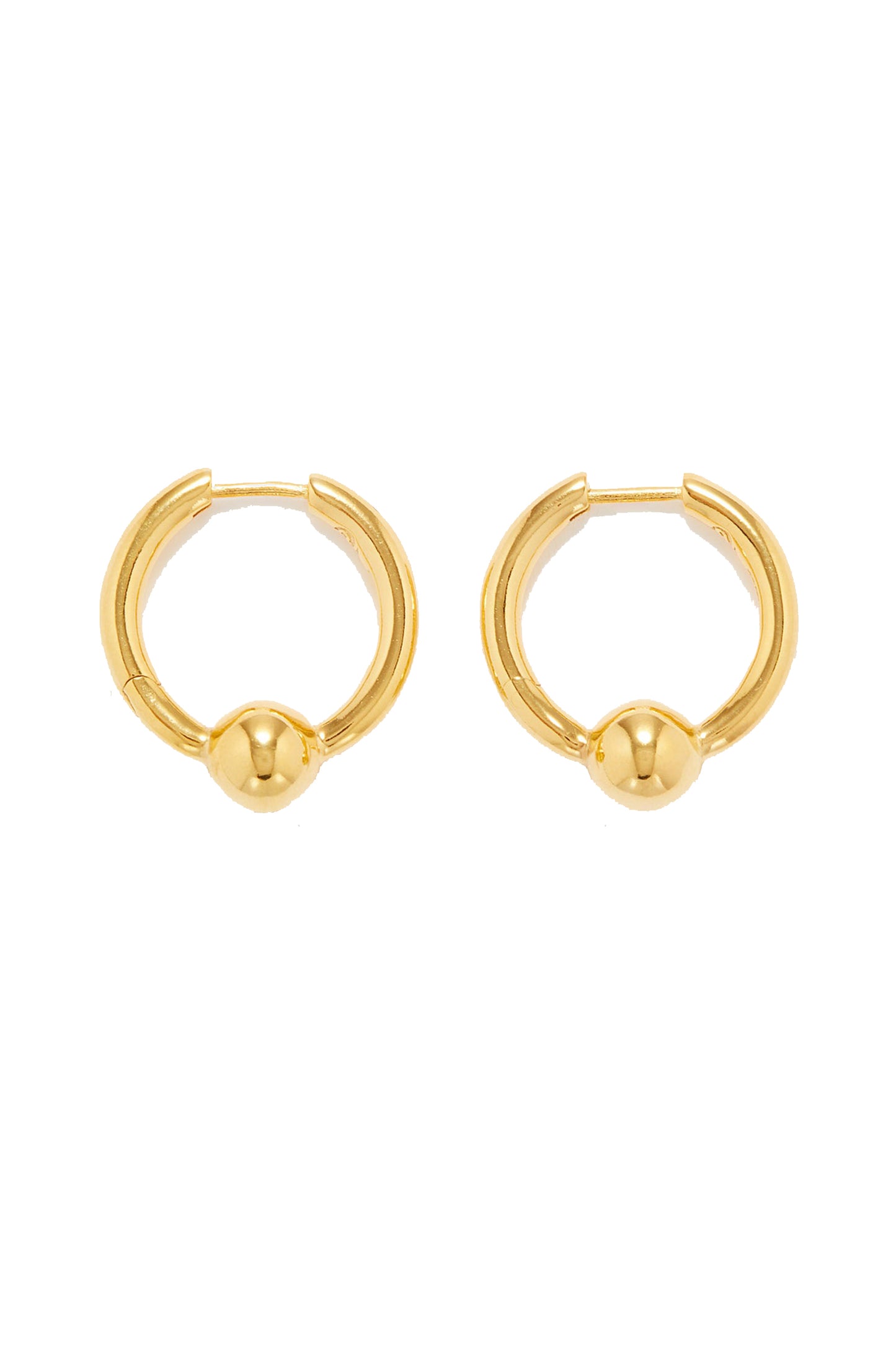 Beaded Recycled Gold-Vermeil Hoop Earrings