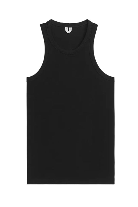 Black Rib Racer Tank Top