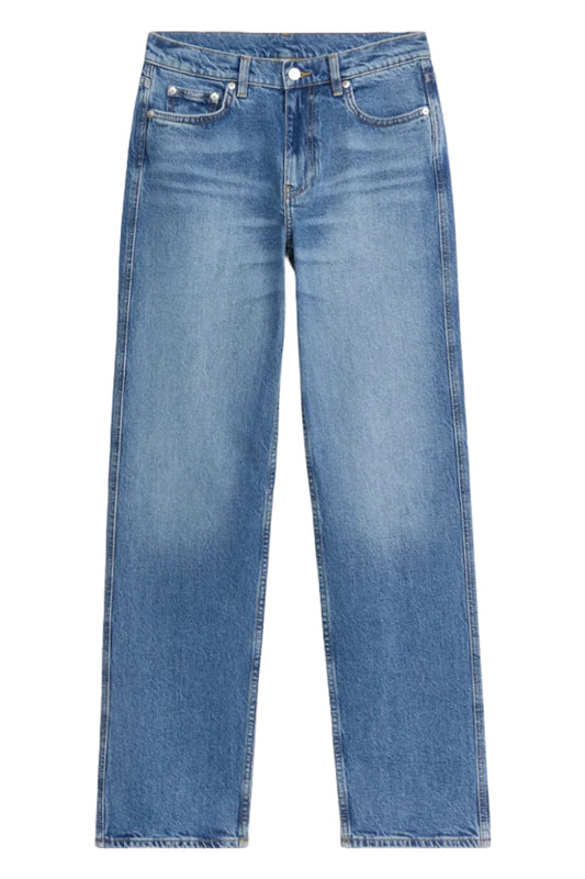 Dahlia Straight Stretch Jeans in Medium Blue