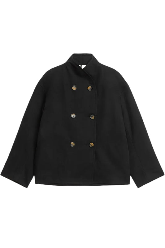 Linen Cotton Jacket Black