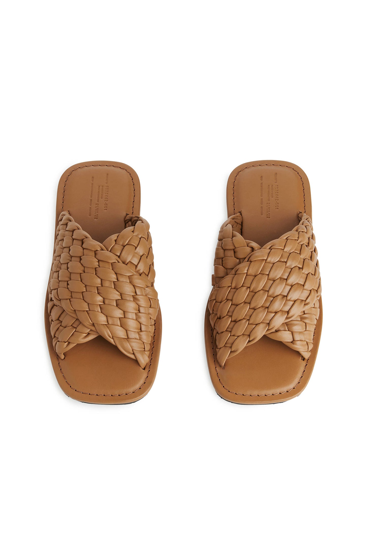 Woven Leather Slides