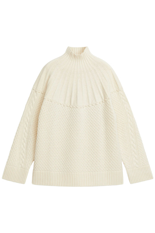 Wool Off White Cable Jumper