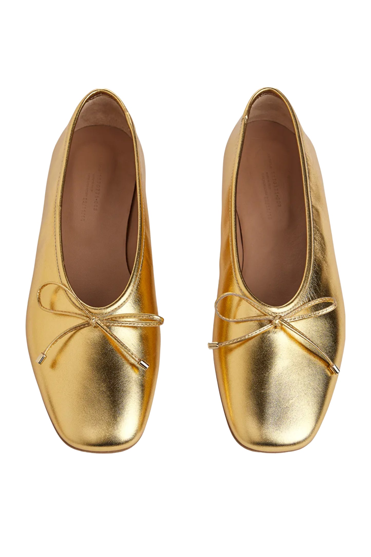 Leather Gold Ballerina