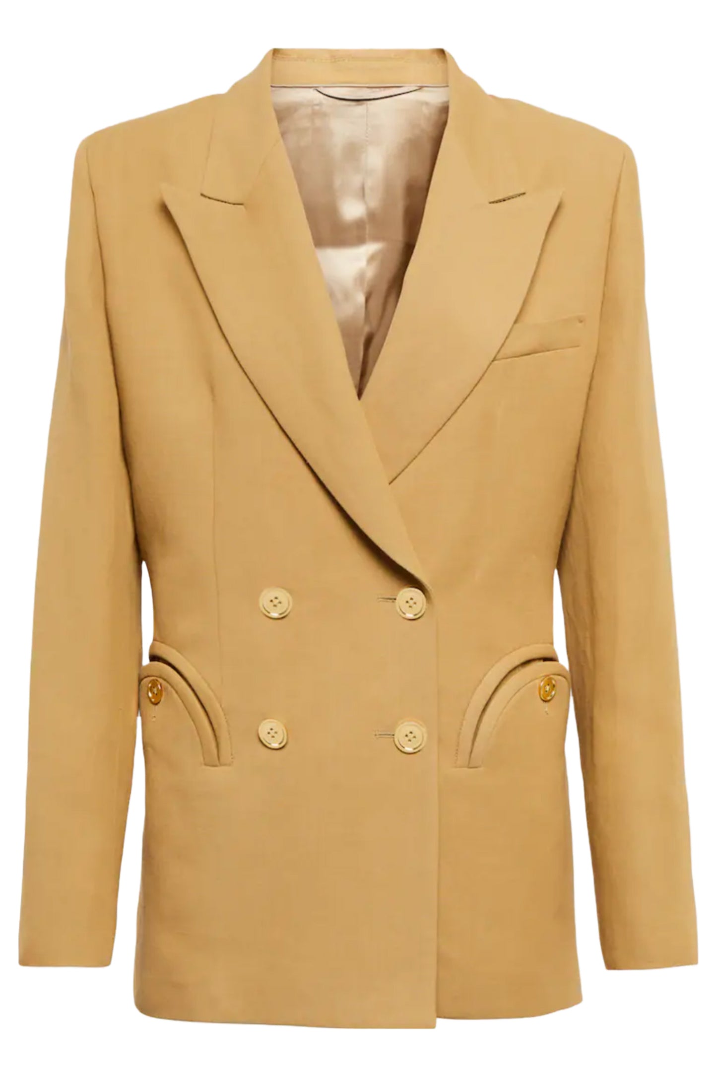 Heart Camel Double-breasted Blazer