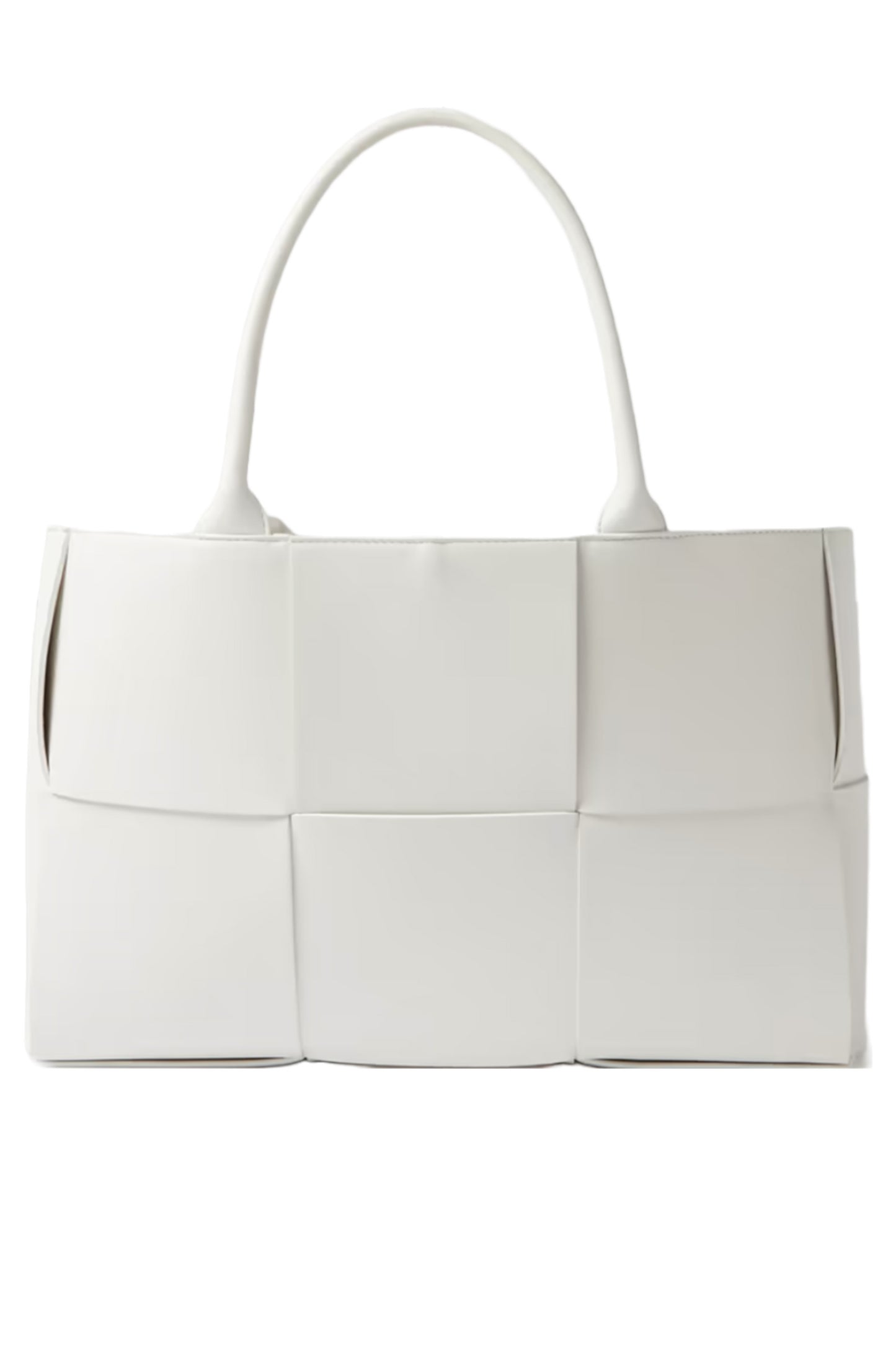 Arco Off-white Medium Intrecciato Leather Tote