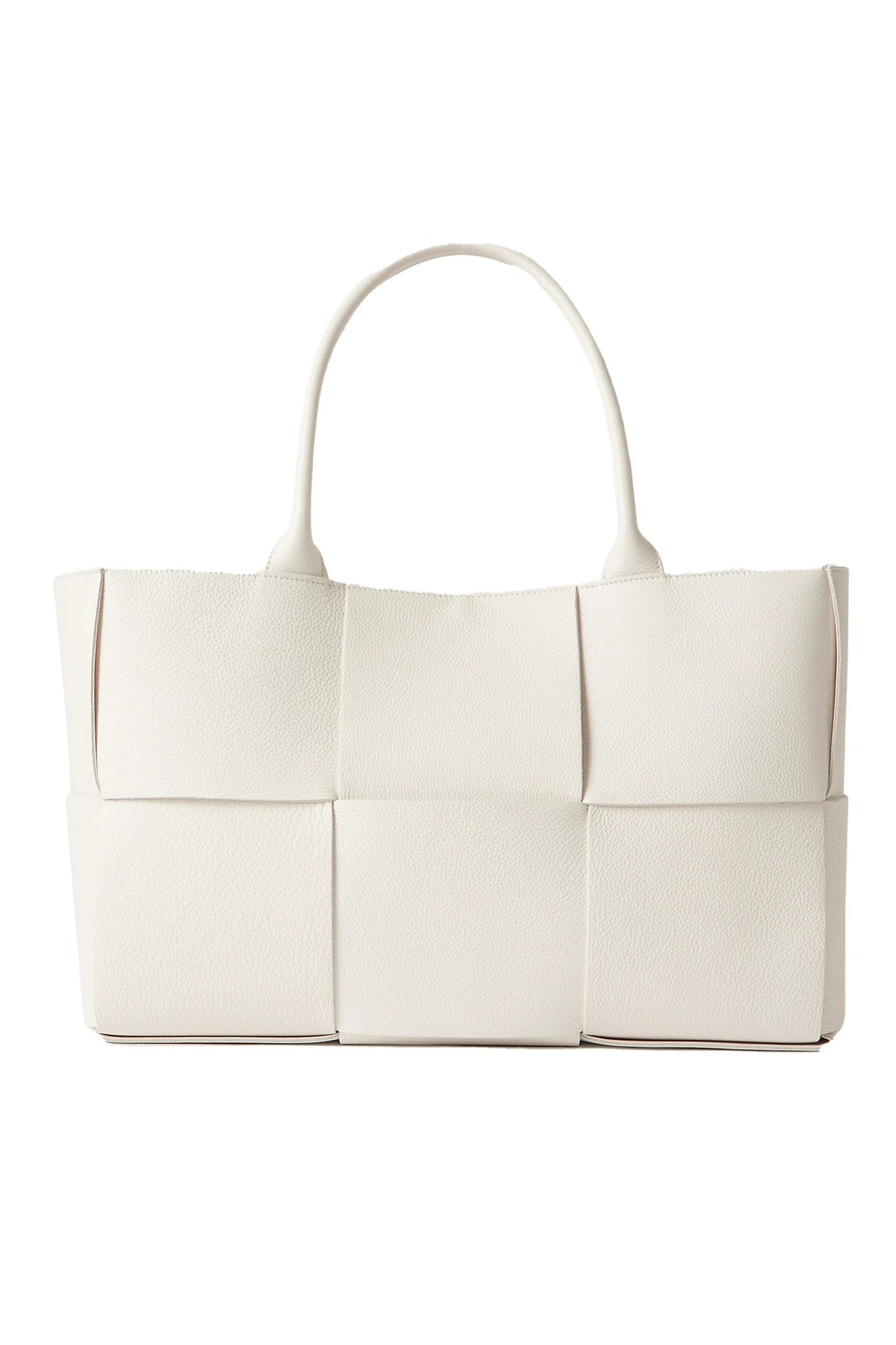 Arco Intrecciato Textured-Leather Tote