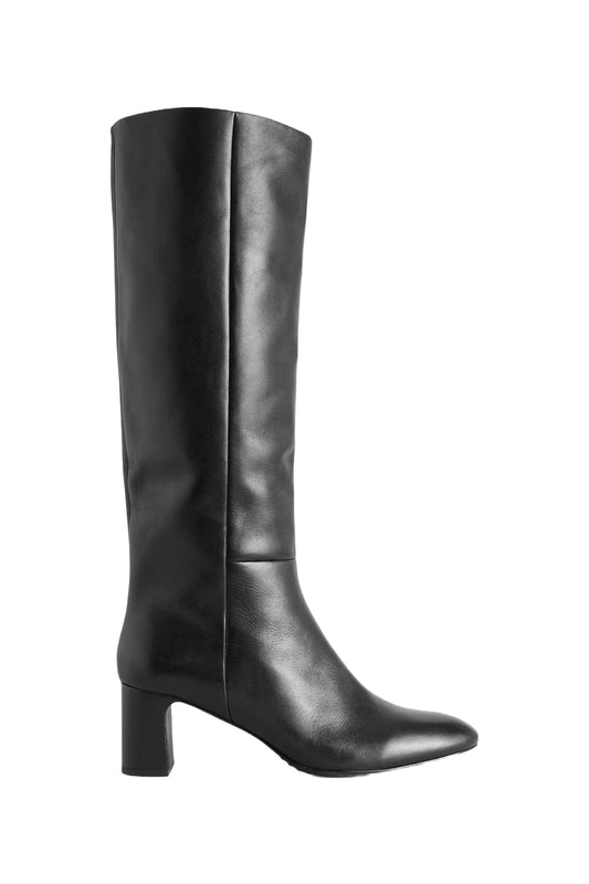 Block Heel Knee High Boots