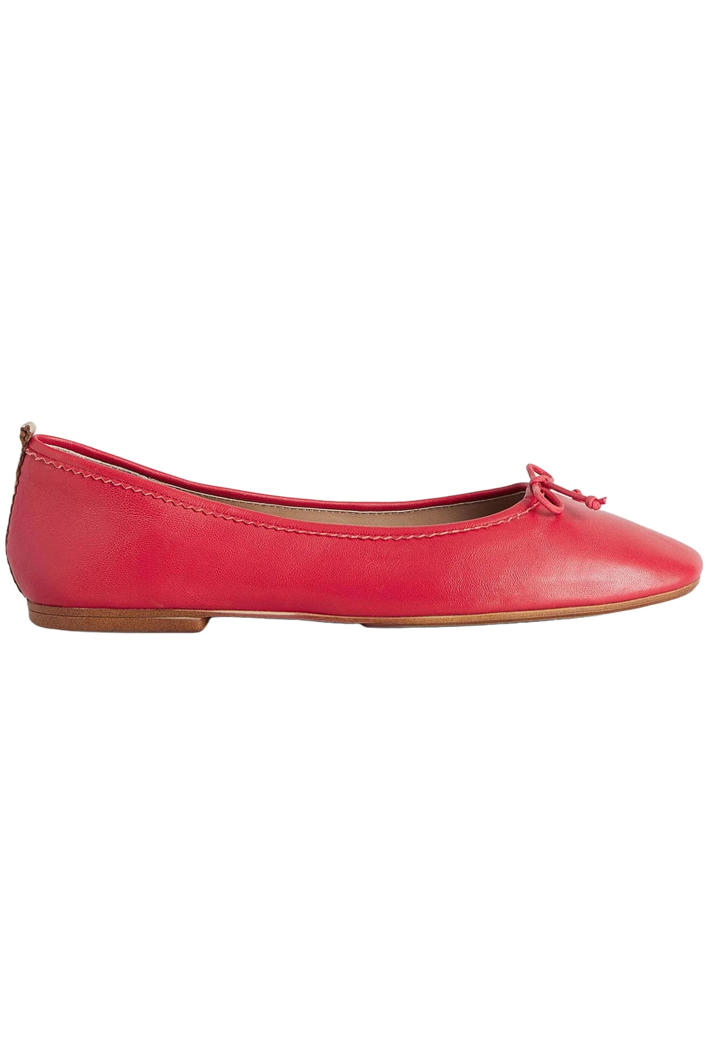 Flexible Sole Ballet Pumps Pillarbox Red