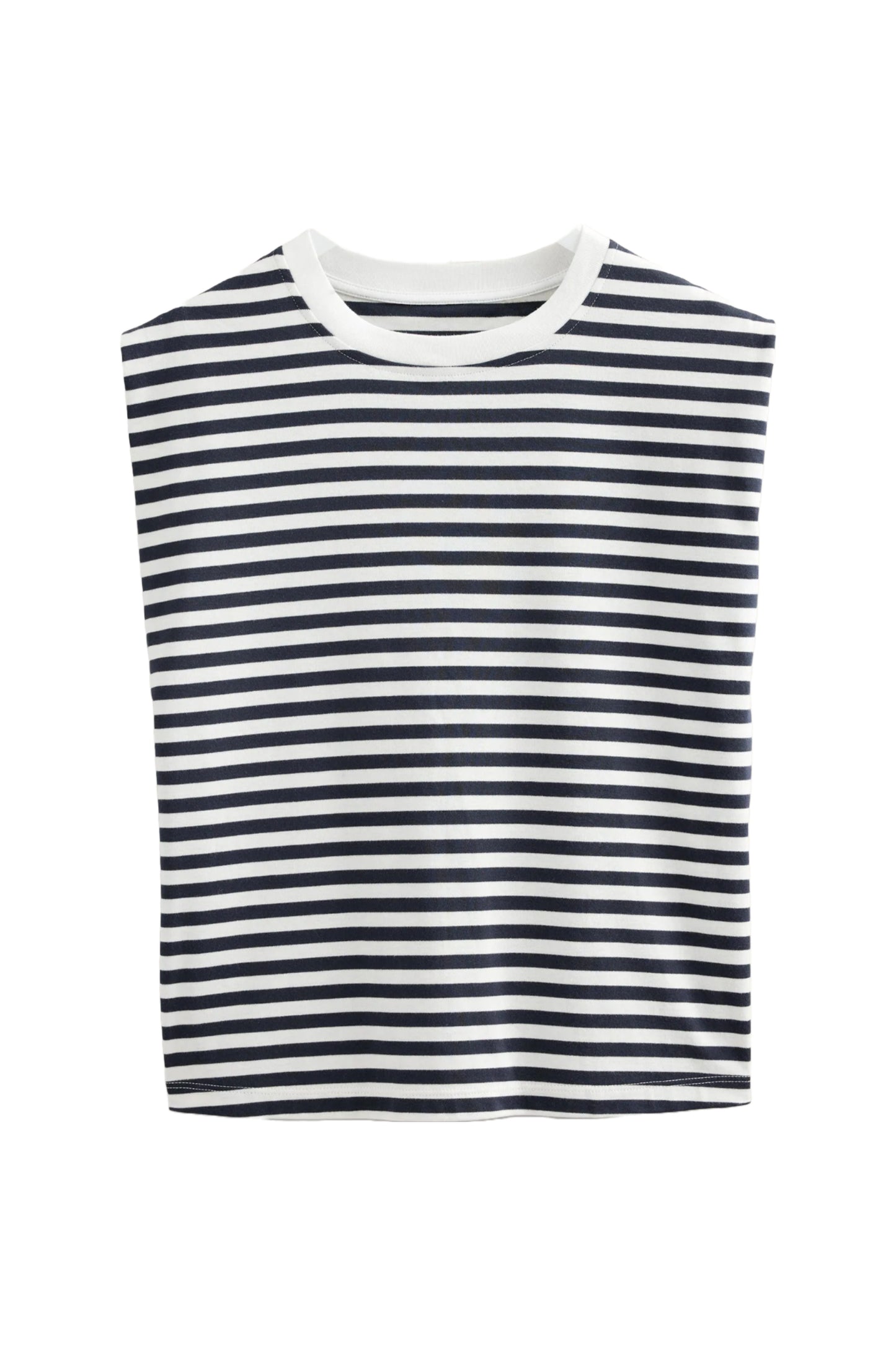 Perfect Cotton Navy Stripe Sleeveless Top