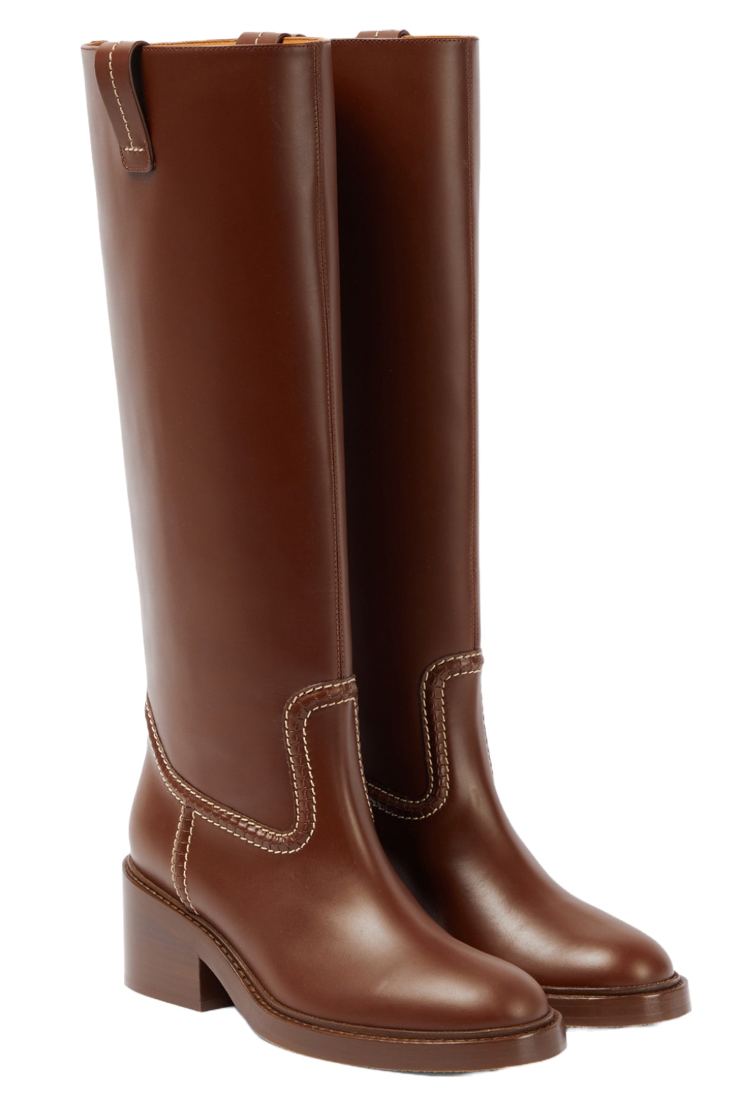 Mallo Brunet Brown Leather Knee-high Boots