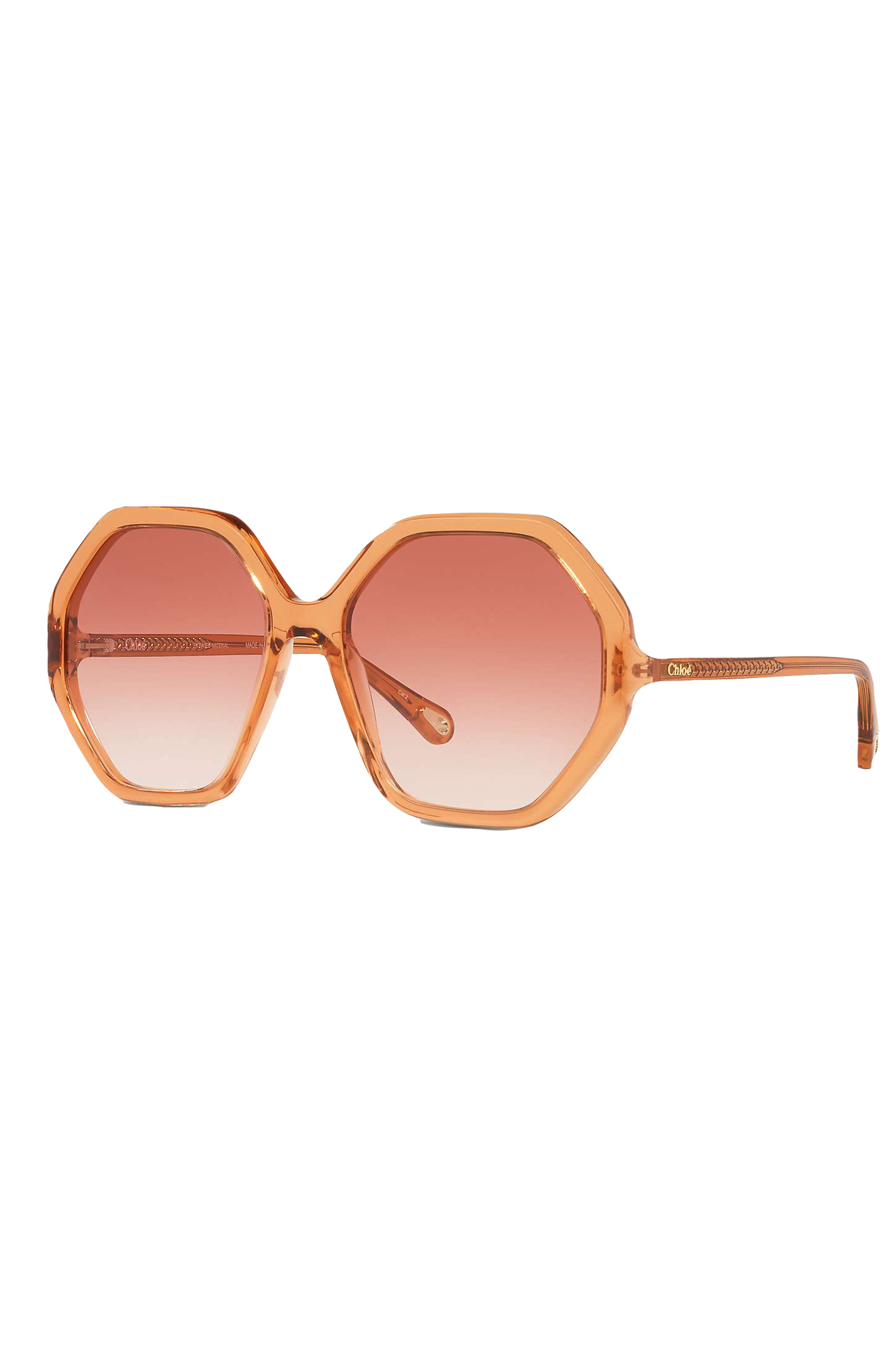 Women's Irregular Sunglasses, Orange/Orange Gradient