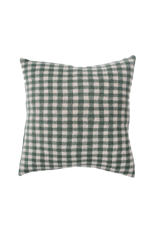 Green Gingham Cushion