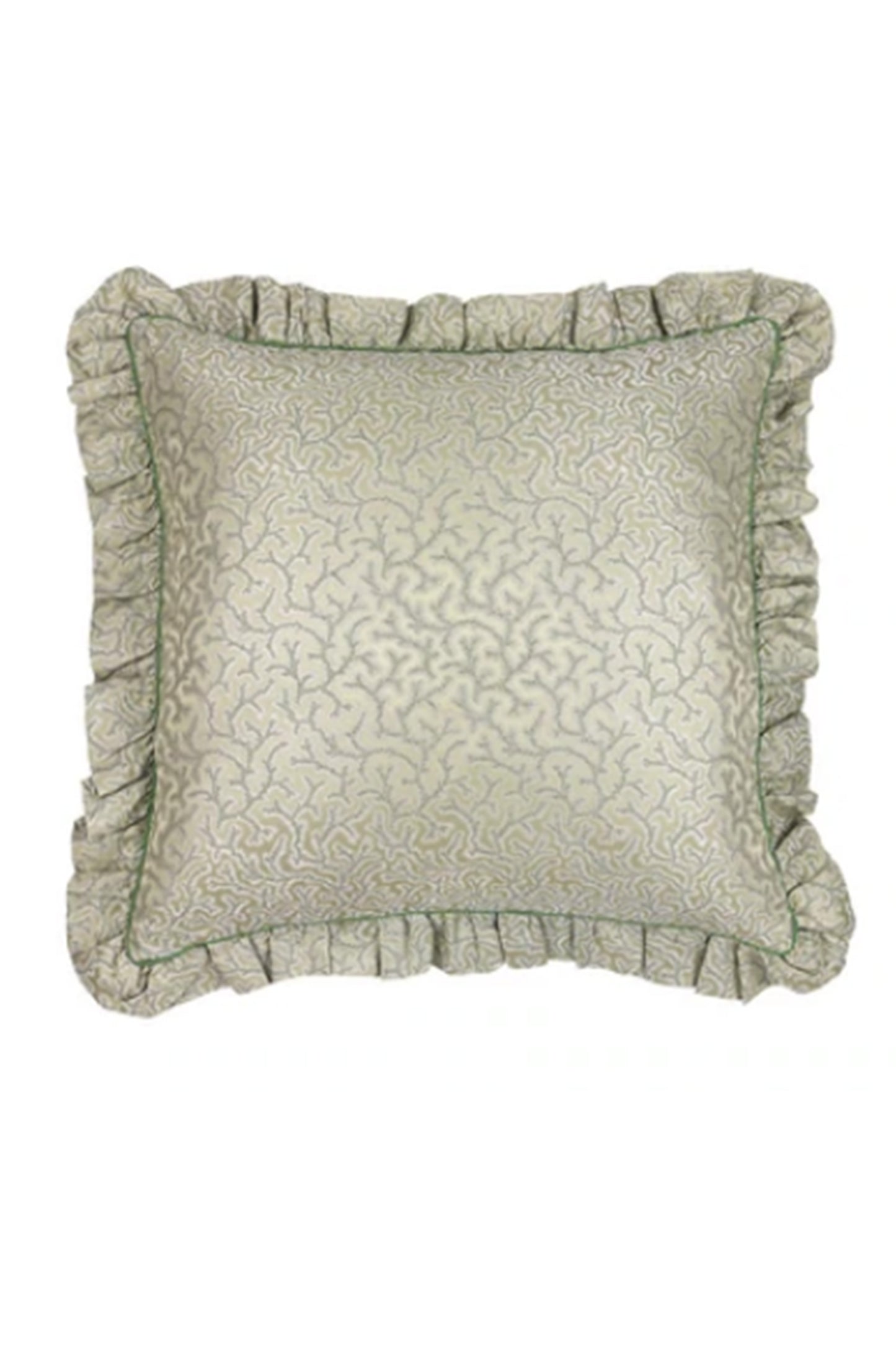 Coral Fern Silk Cushion Square