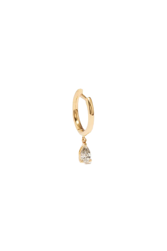 Diamond Drop diamond & 18kt Gold Earring