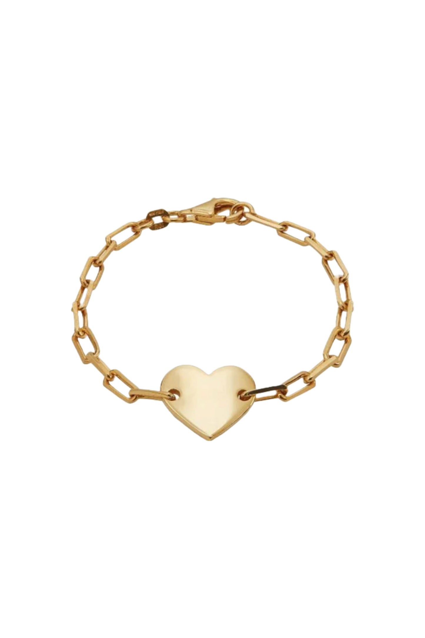 Small Gold Heart ID Bracelet