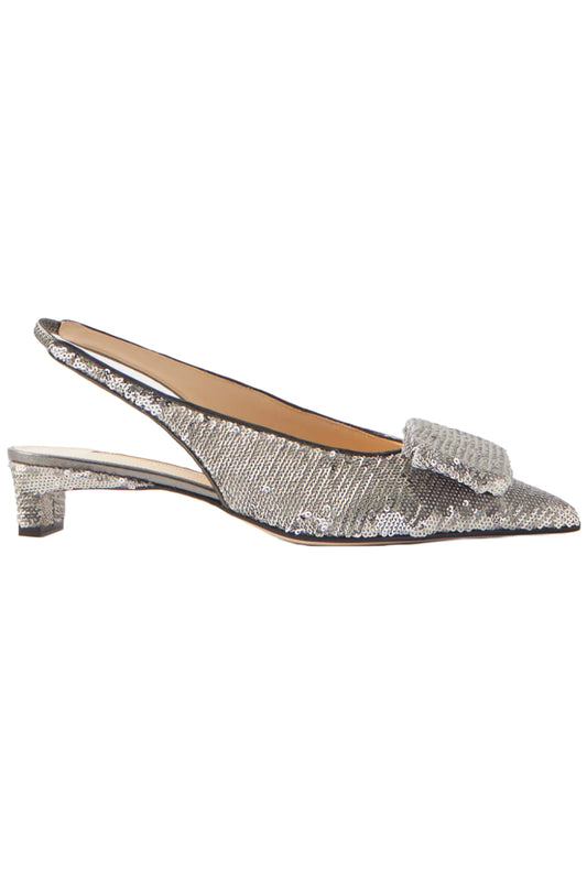 Isset Sequinned Slingback Pumps