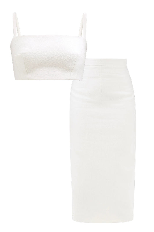 Lorinda High-rise Pencil Skirt And Cropped Top Co-ord
