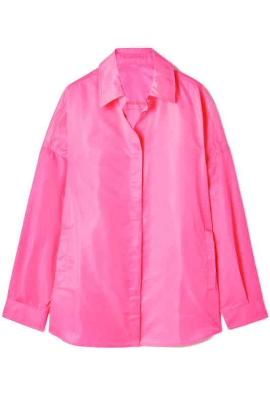 Perla Pink Oversized Woven Shirt