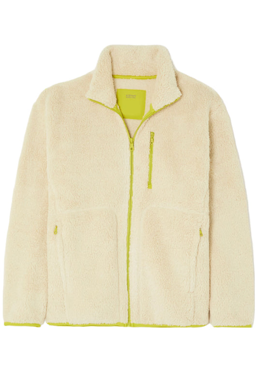 Recycled-fleece Cream Jacket