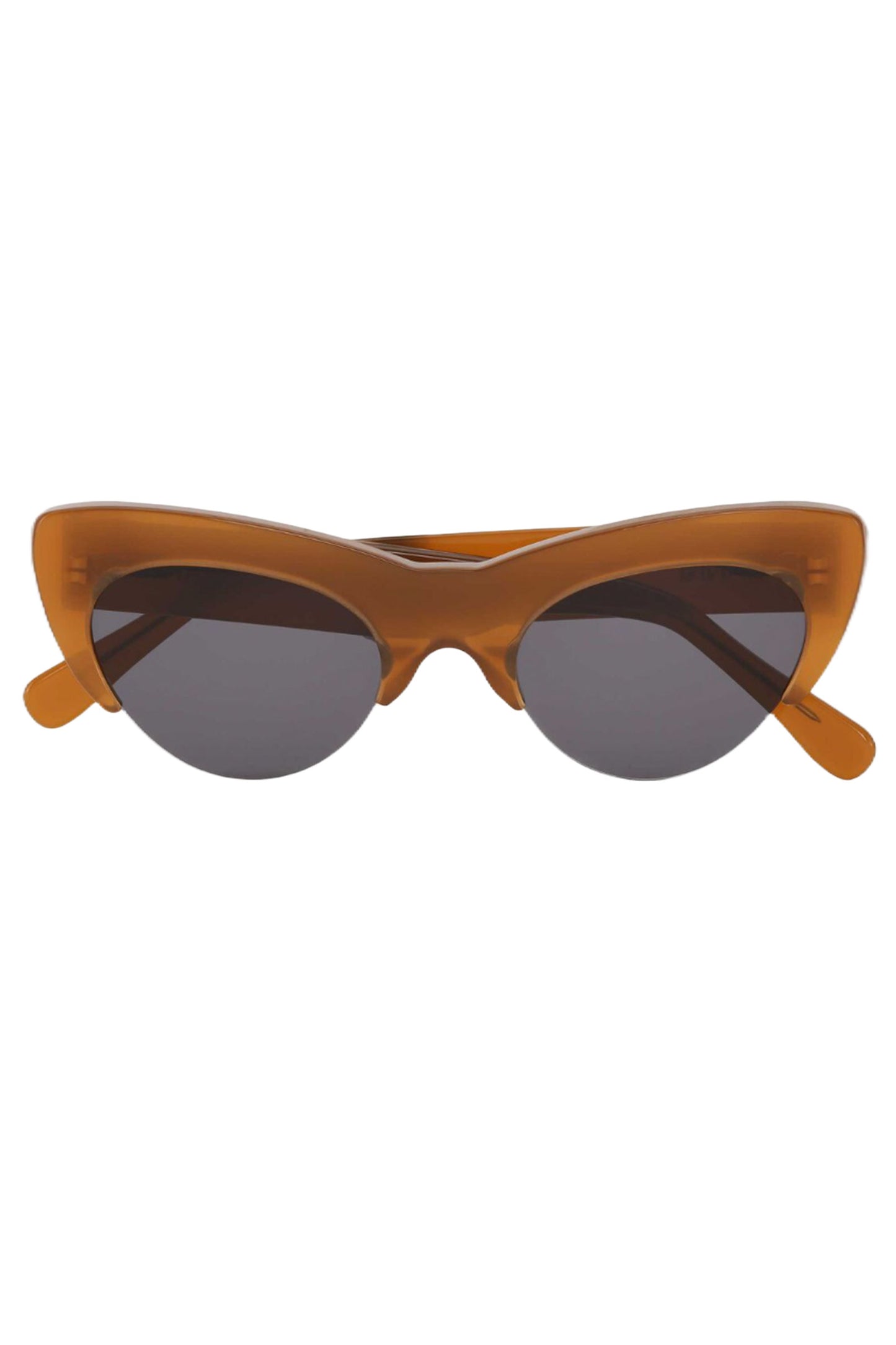 Brown Cut Cat-eye Sunglasses