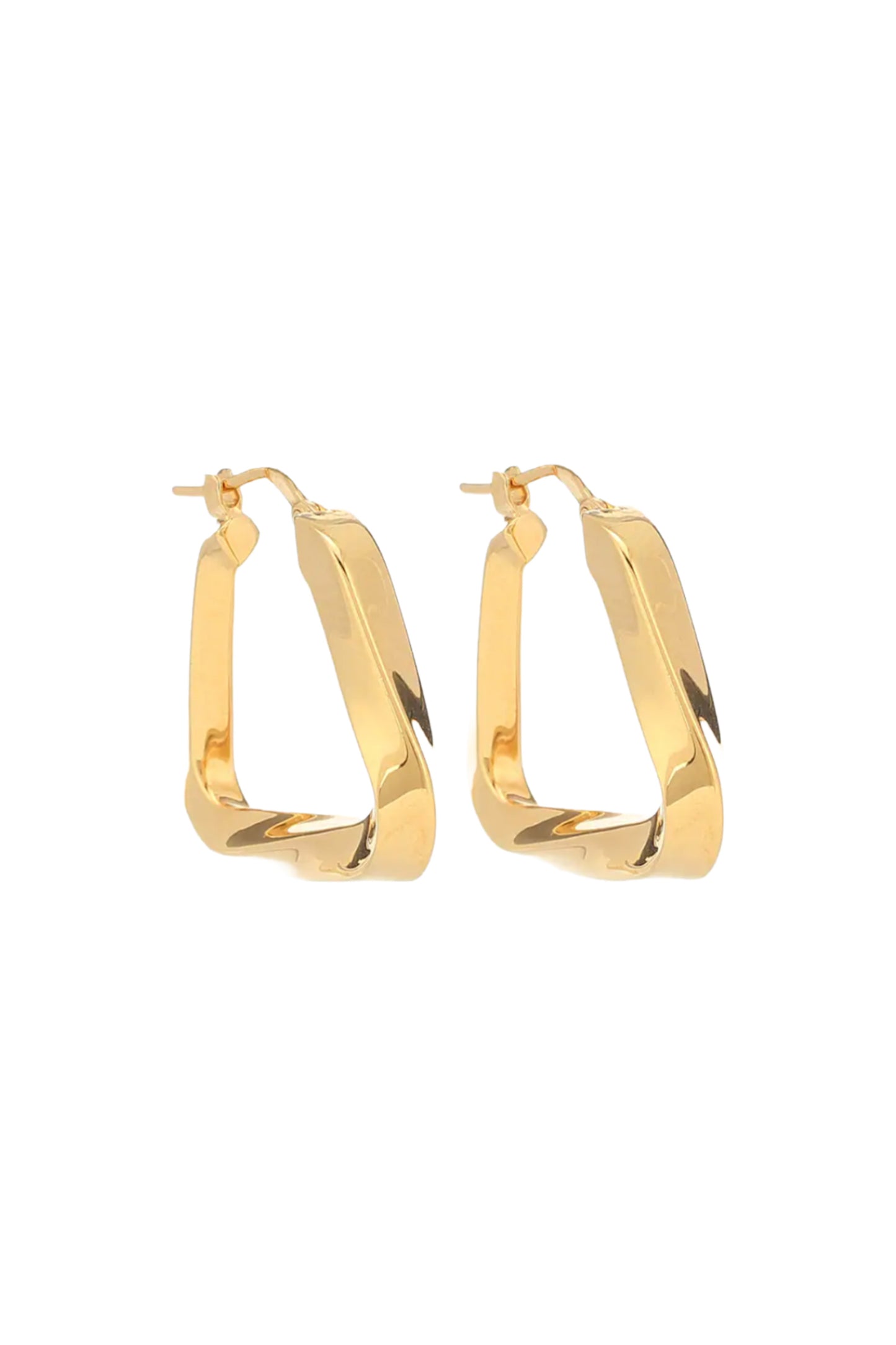 Gold-plated Twisted Hoop Earrings