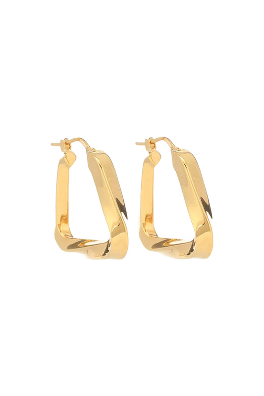 Gold-plated Twisted Hoop Earrings