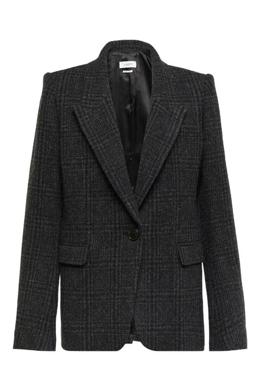 Checked Wool Blazer