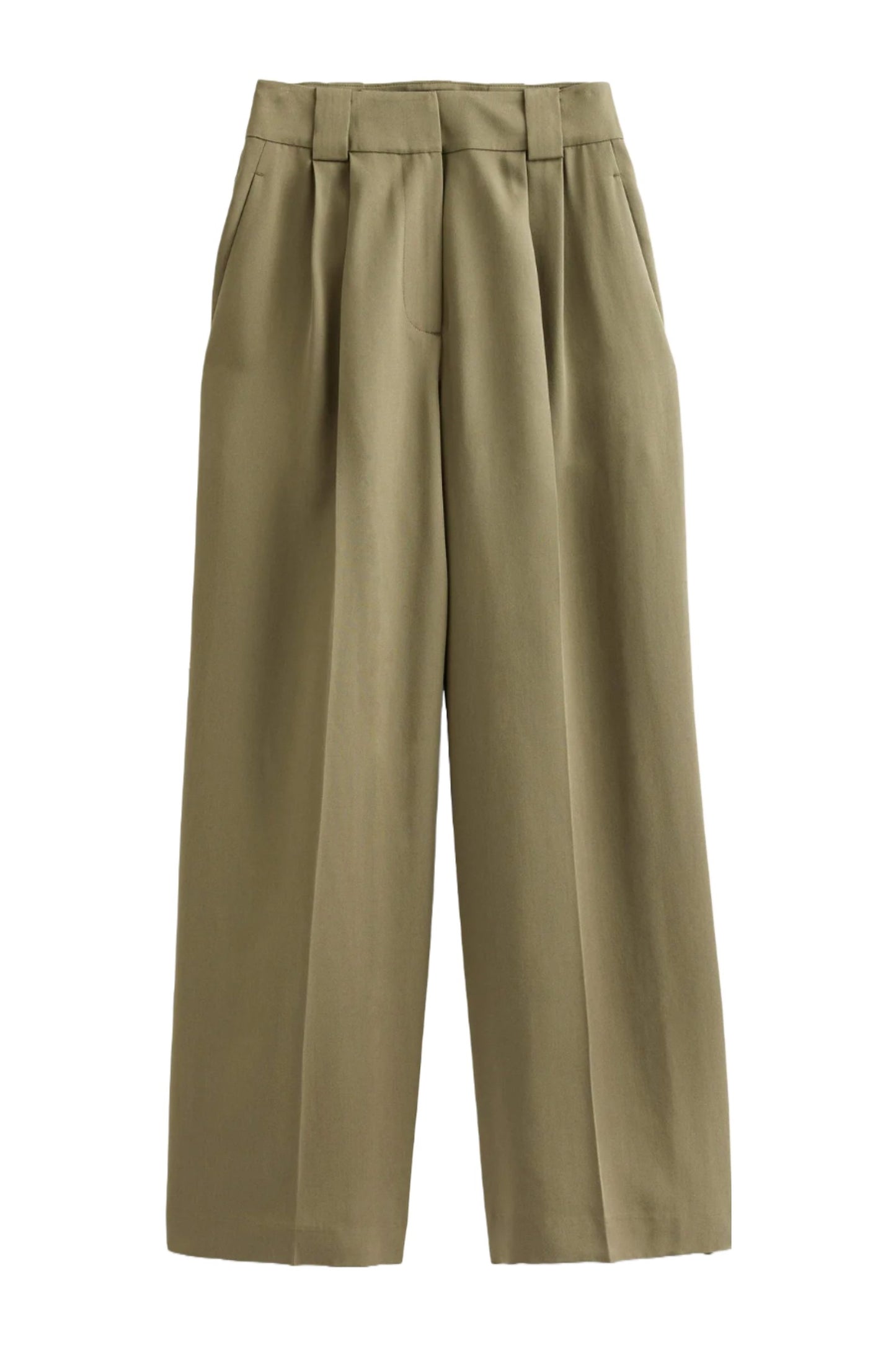 Islington Khaki Wide Leg Trousers