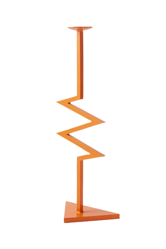 Zigzag Steel Candlestick Holder