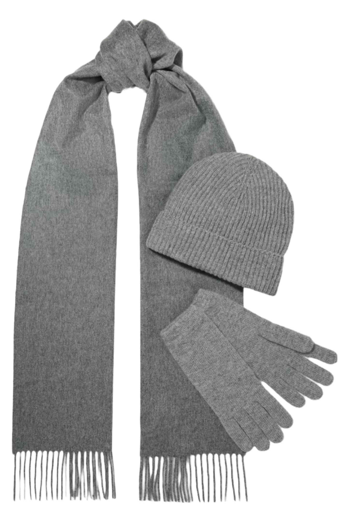 '+ Net Sustain Cashmere Beanie Scarf And Gloves Set