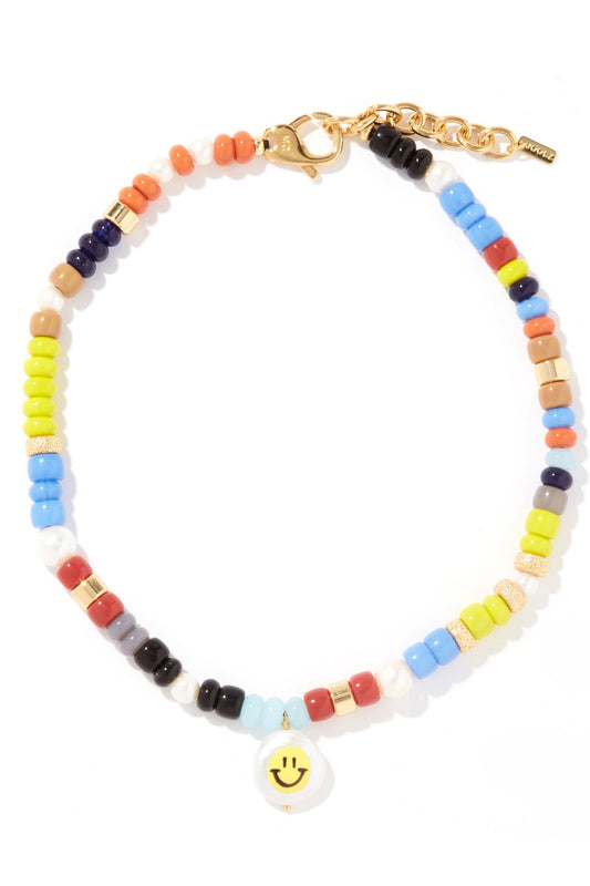 Smiley Face Lucky 8 Necklace