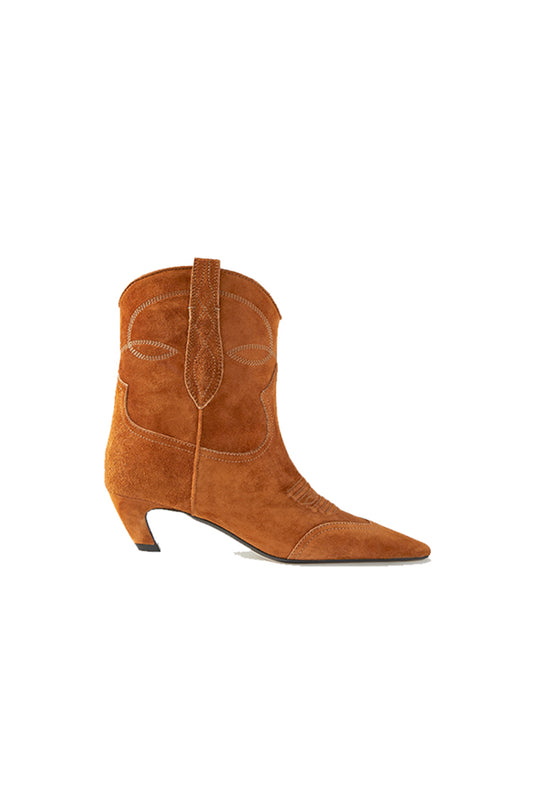 Dallas Suede Cowboy Boots Brown