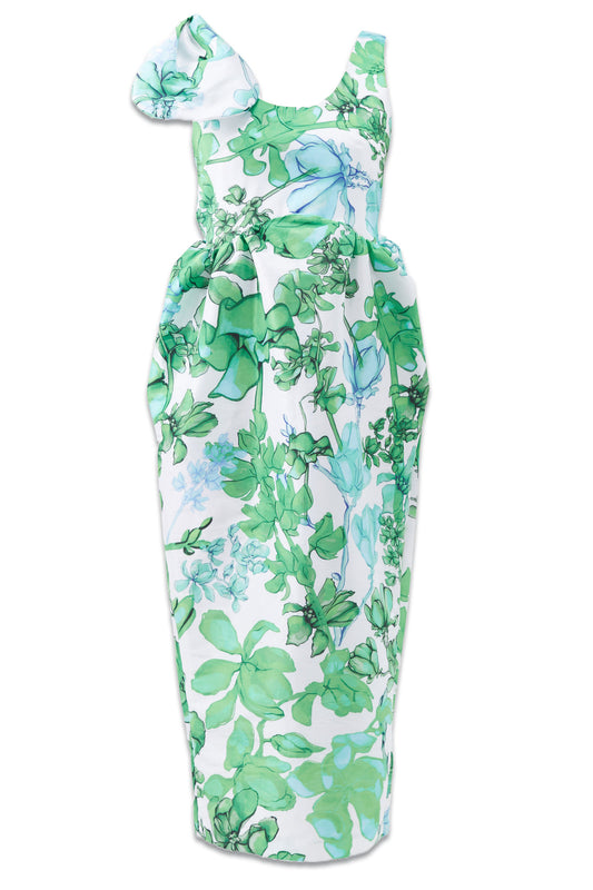 Anne Azalea-print Taffeta Midi Dress