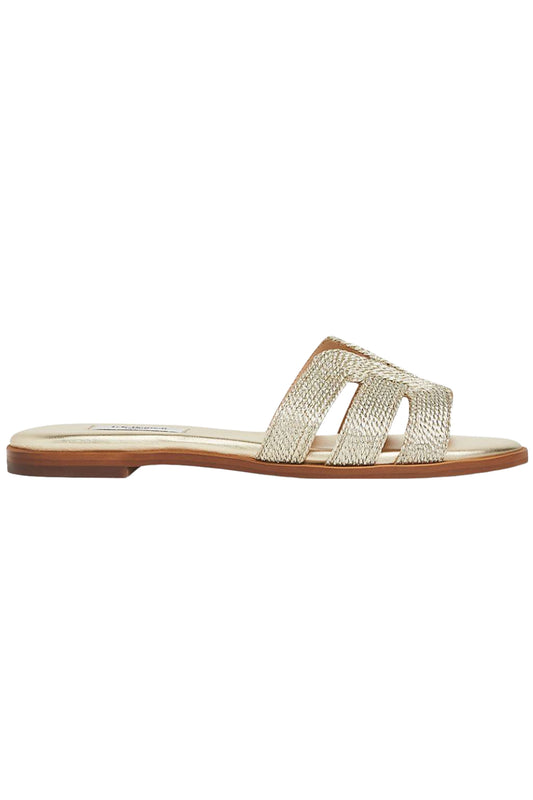 Riley Gold Rope Slip On Sandals