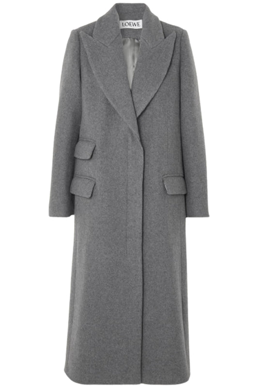 Mélange Grey Wool Coat