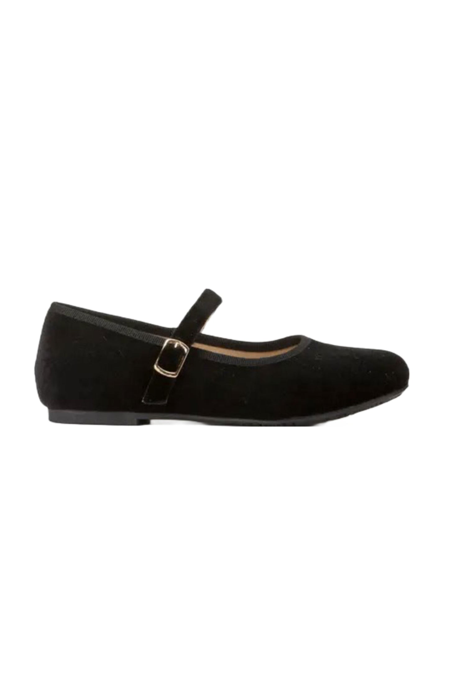 Kids Velour Ballet Pumps