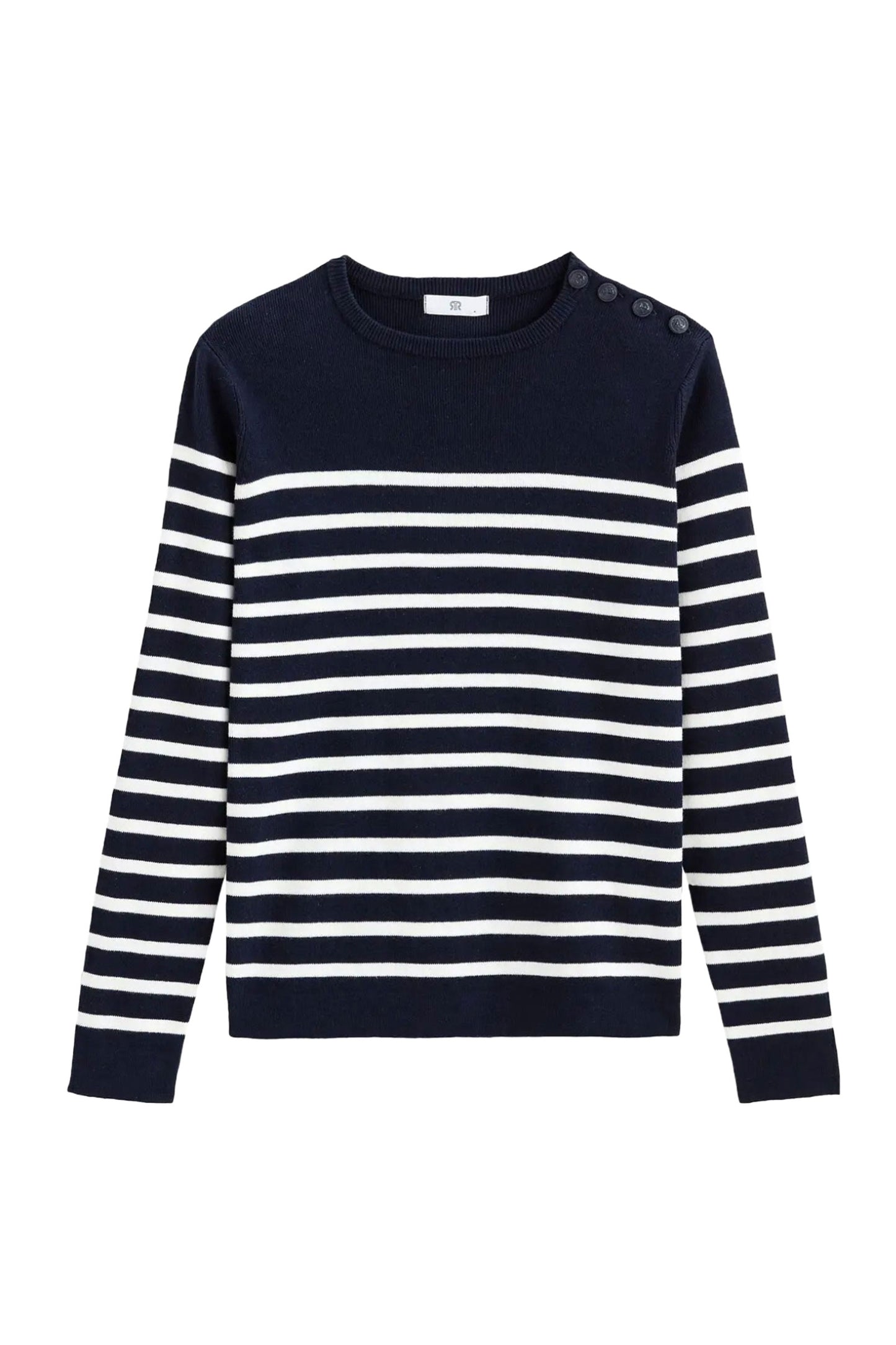 Organic Cotton Jumper in Breton Stripe