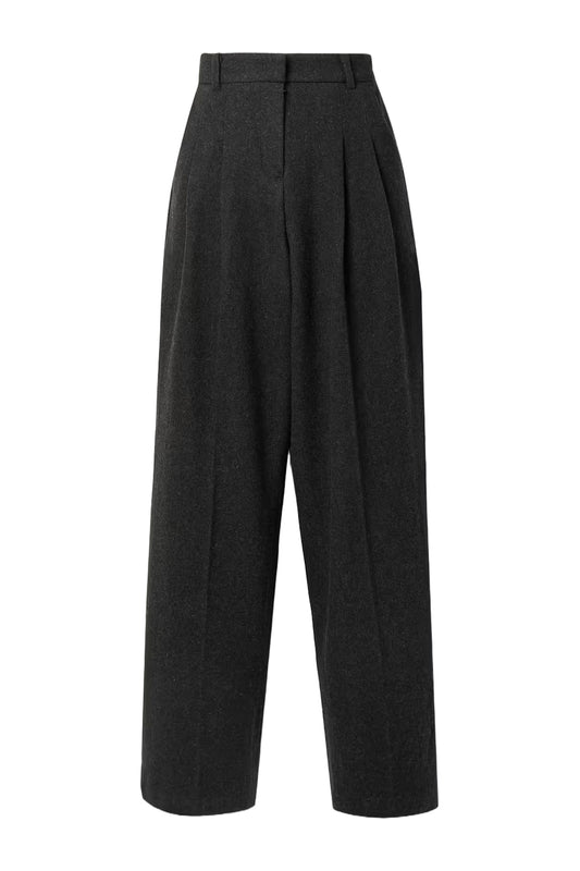 Layton Pleated Wool-Blend Wide-Leg Pants