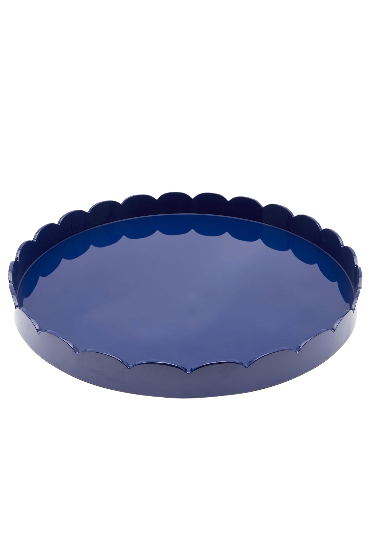 Large Round Scalloped Tray