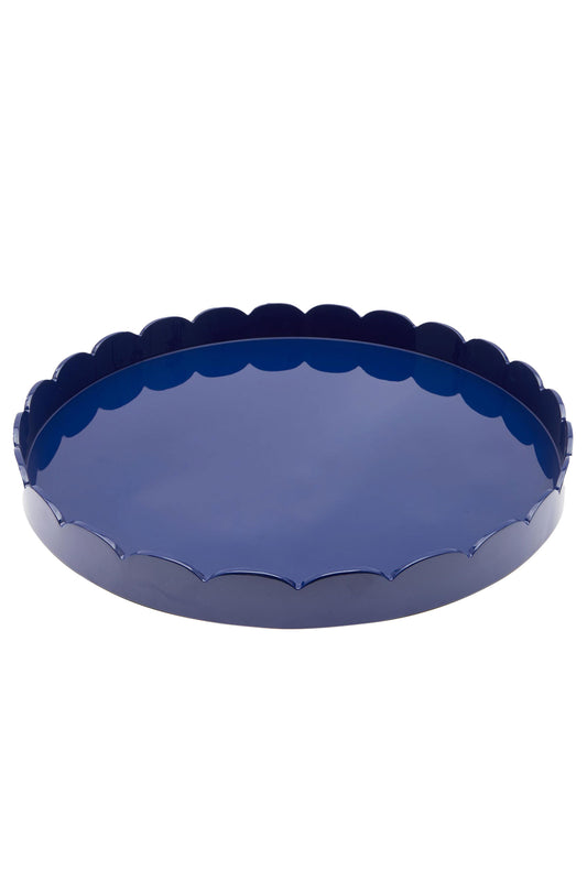 Large Round Scalloped Tray