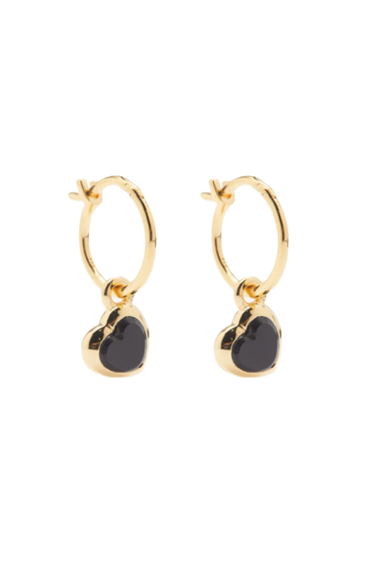 Onyx & 18kt Recycled Gold-vermeil Hoop Earrings