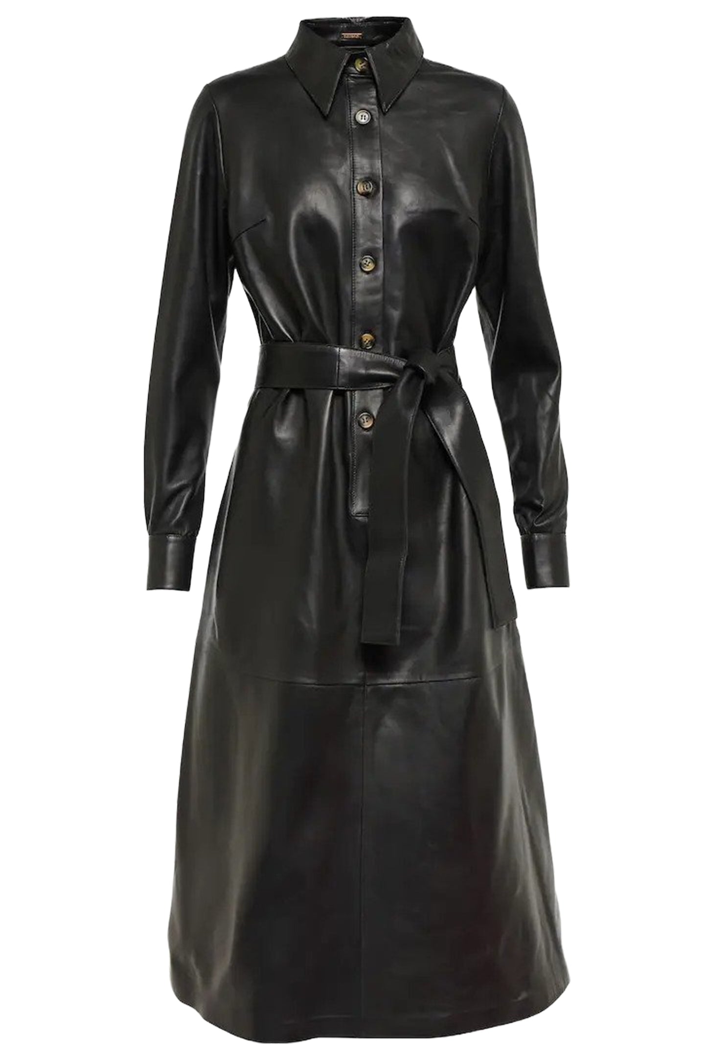 Martin Leather Shirt Dress