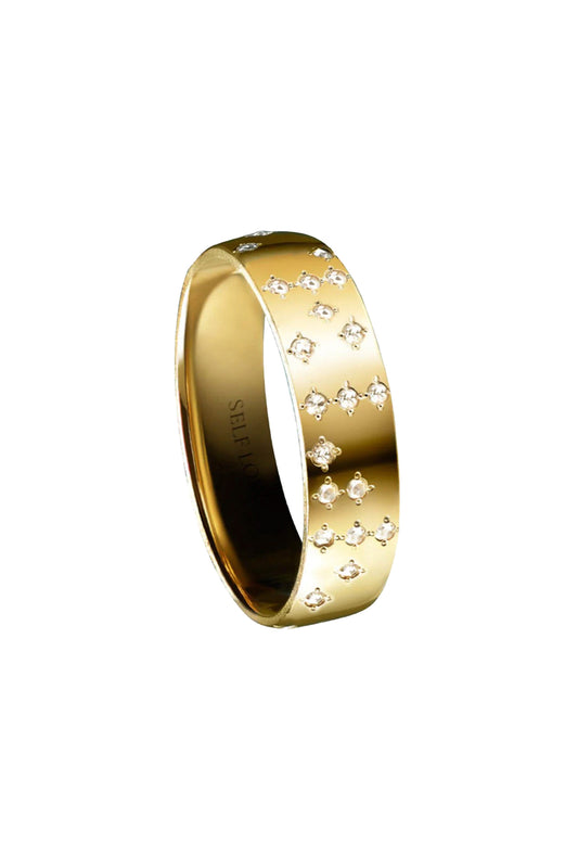 Diamond Braille 'SELF LOVE' Ring